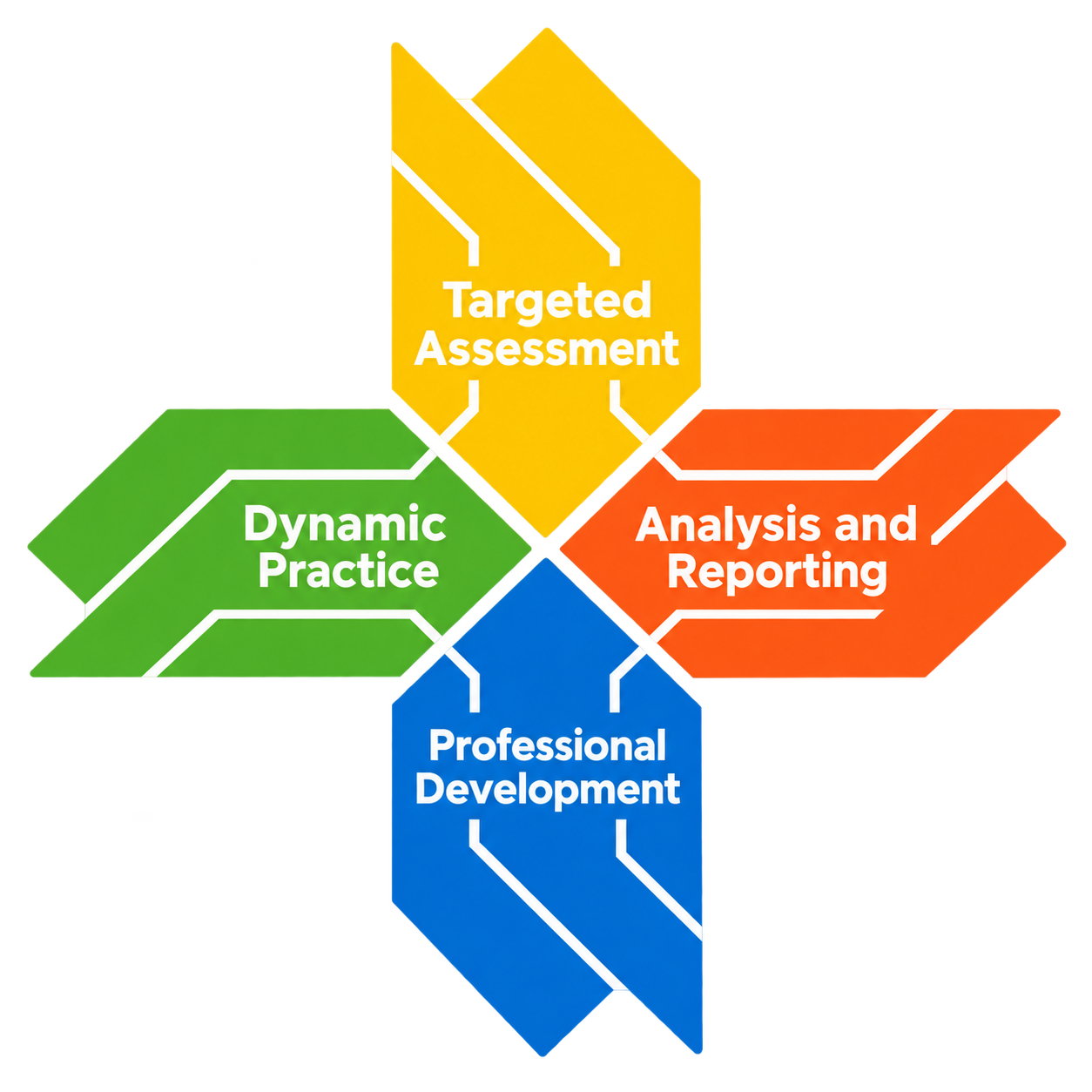 Mathismo framework: Dynamic Practice, Targeted Assessment, Analysis and Reporting, and Teacher Professional Development