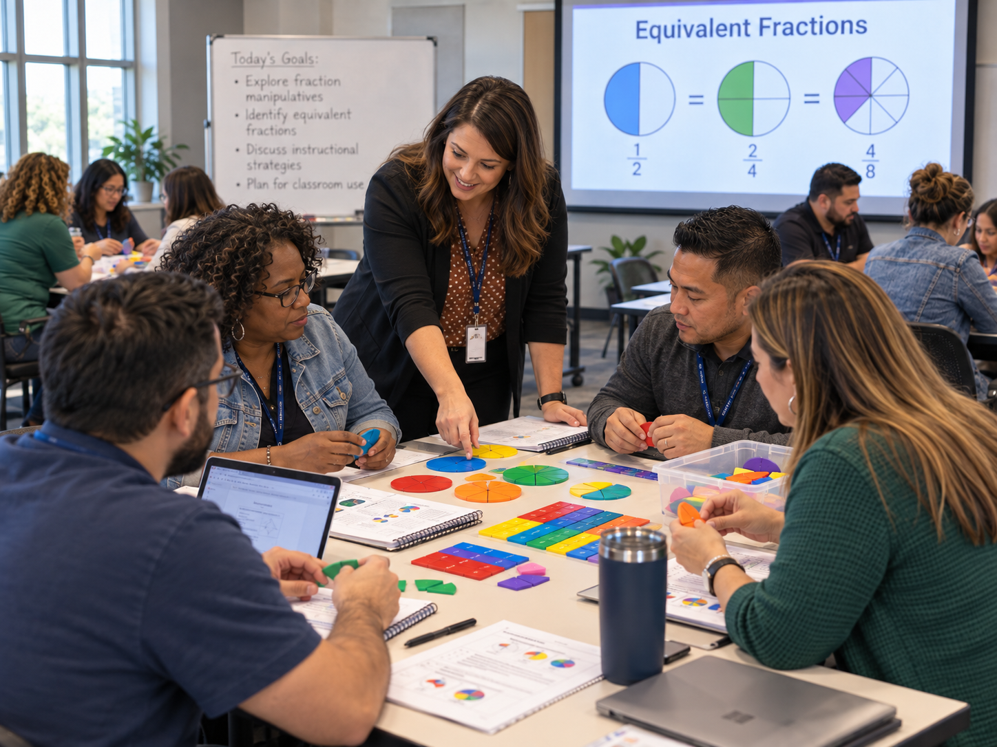 Teacher participating in professional development